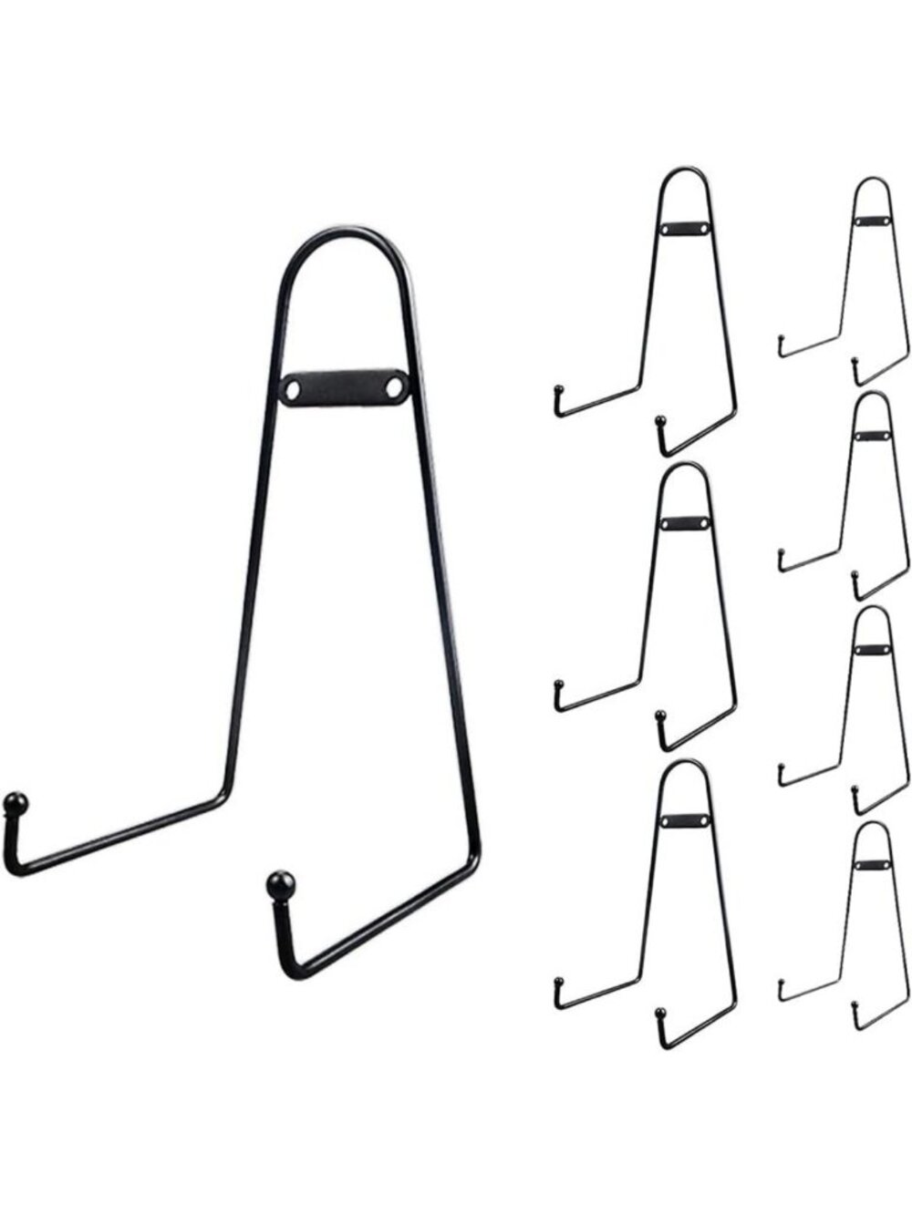 8 Pack Metal Plate Hangers & Easels for Wall Display, Art, Frames, Home Decor